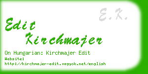edit kirchmajer business card